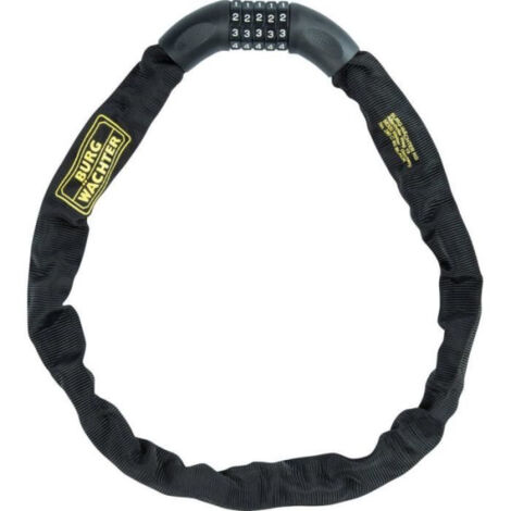 Antivol vélo chaîne - BURG WACHTER - 280 C 90 BLACK - Acier 6 mm, gainé, code (1/5)
