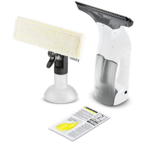 Raclette - Lave Vitre Electrique - Nettoyeur KARCHER WV 1 Plus - Nettoyeur de vitres - Raclette large 250 mm - Autonomie 25 min - Nettoie jusqu'a 70m² (environ 23 vitres)