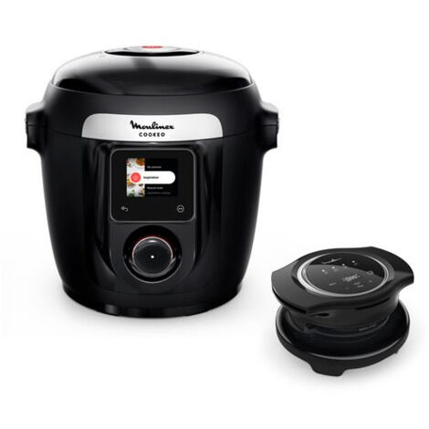 Multicuiseur intelligent connecté Moulinex avec couvercle Extracrisp YY5449FB 1600 W Noir