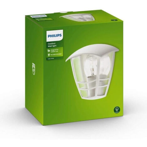 CREEK-Applique murale d'extérieur Métal H19,5cm Blanc Philips (1/3)