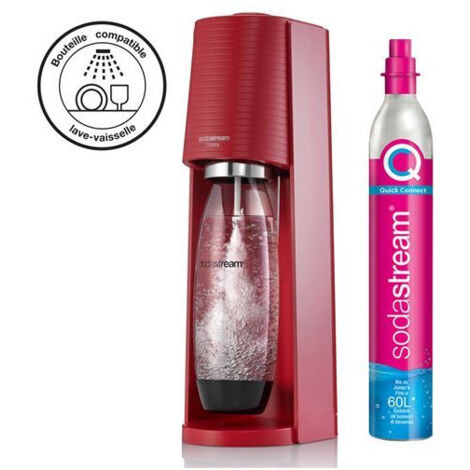 Pack Machine à soda et eau gazeuse Sodastream Terra Rouge avec 1 cylindre
