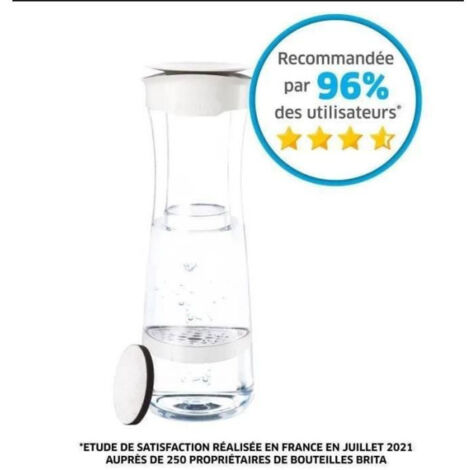 Bouteille et carafe filtrante Brita Bouteille filtrante blanc graphite - 1 filtre MicroDisc inclus (1/4)