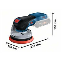 Ponceuse Excentrique Sans Fil Bosch Professional GEX 18V-125 - Maîtrise Parfaite Pour Grandes Surfaces, Bleu