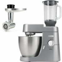 Kenwood – Robot pâtissier Chef XL 6,7L 1200W – Kit pâtisserie + blender + hachoir métal – Coloris silver