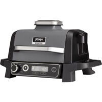 Ninja – Barbecue électrique 2400W – Grill, fumoir et air fryer – Technologie Woodfire pour arômes authentiques – 7 programmes de cuisson - OG701EU