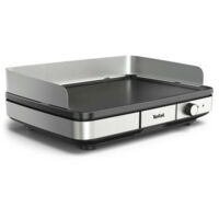 SEB – Plancha électrique inox 1550 cm² – Surface de cuisson XXL – Puissance 1550W pour cuisson optimale – Idéale pour repas en famille - CB690D12