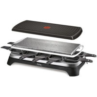 Tefal RE45A812 - Raclette/grill/pierre à griller - 1.4 kWatt - noir/inox