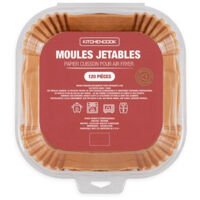 Pack 120 Moules jetables papier cuisson pour Air Fryer Kitchen Cook Airfry Paper 20 Marron