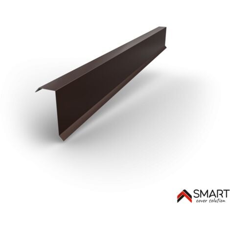 Cornière de rive - bac acier - tôle de couverture - Toiture -  - bac acier - tôle de couverture - Toiture -  H12 Brun Chocolat RAL 8017 L=2m
