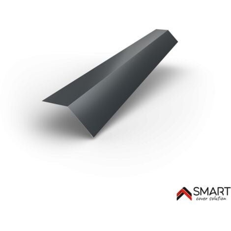 Tablier de gouttière - bac acier - tôle de couverture - Toiture -  H12 Gris Anthracite RAL 7016 L=2m
