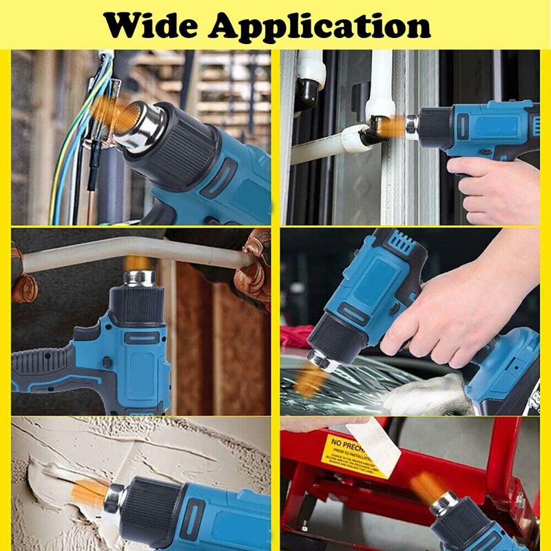 Pistolet à Air Chaud Sans Fil 18V Makita - LCD 50-550°C Avec 5 Buses Pour Bricolage Et Soudage