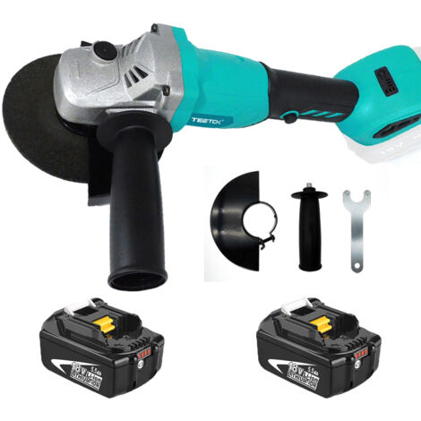 Meuleuse D'Angle Sans Fil 18V Compatible Makita – Moteur Brushless 10 000 Tr/min, Disque 125 Mm, 3 Vitesses Variables, Poignée Ergonomique