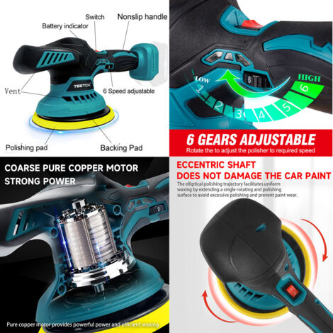 Lustreuse Polisseuse 18V 150 Mm - ENERGYSHINE-18VBL Batterie Et Chargeur PEUGE