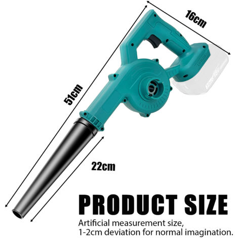 Souffleur à Feuilles Sans Fil Roadtime Pour Makita 18V - Moteur Brushless, 80000 Tr/min, Idéal Pelouse, Neige, Poussière