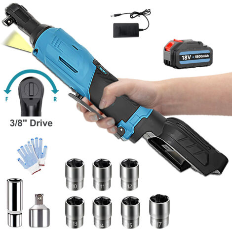 Clé à Cliquet électrique Sans Fil 3/8 - 18V - 60N.m - Kit Avec Batteries Et Chargeur - Autojare