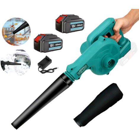 Mawiron – Souffleur à batterie 18V avec 2 batteries 3.0Ah – Débit d'air 0-2,6 m³/min – Moteur cuivre 21 000 tr/min – Compatible Makita