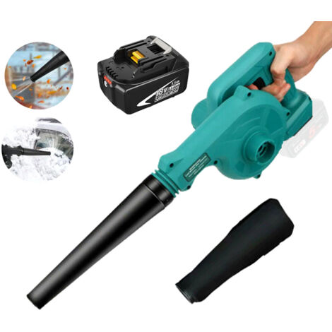 Aspirateur souffleur batterie, aspirateur électrique de chantier 130 MPH, 2 en 1, avec batterie 5,5 A (sans chargeur), compatible avec chargeur Makita