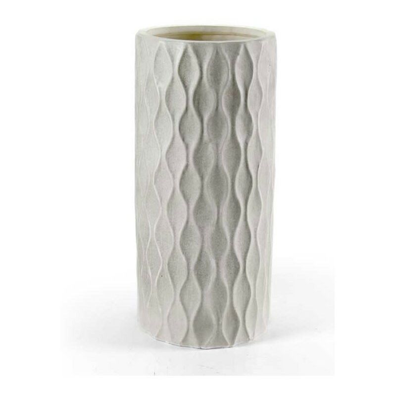 Portaombrelli In Ceramica Lavorato - Design Panna 23x51 Cm Per Ingresso Casa - Foto 10