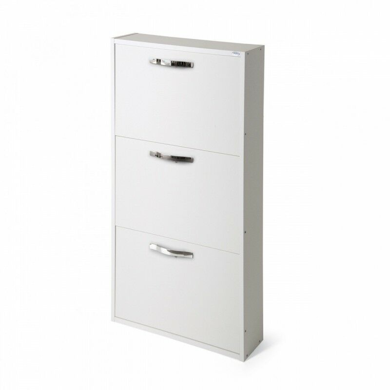 scarpiere a due ante 80x200h cm e cassetto bianco - Landwood