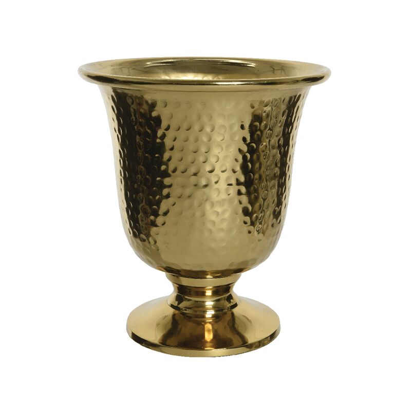 Vaso alluminio oro lucido H25cm