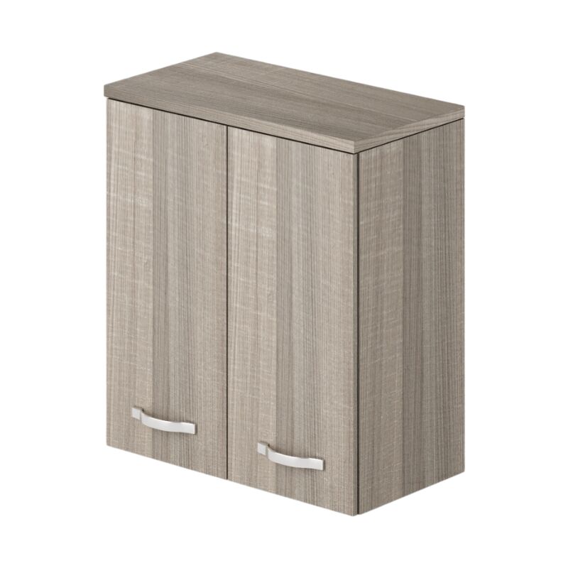 Mobiletto Specchiera Da Bagno 2 Ante 1 Ripiano 80x15x60 Cm Con Luce Led Bianco Csed291100760