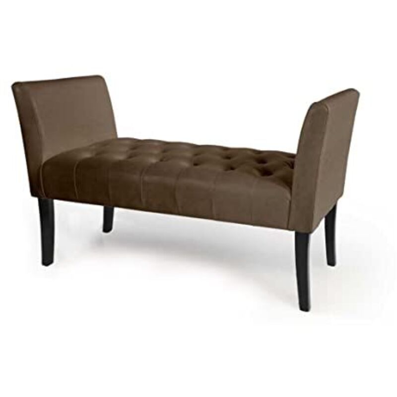 STONES Chaise longue con rivestimento in similpelle e base cromata
