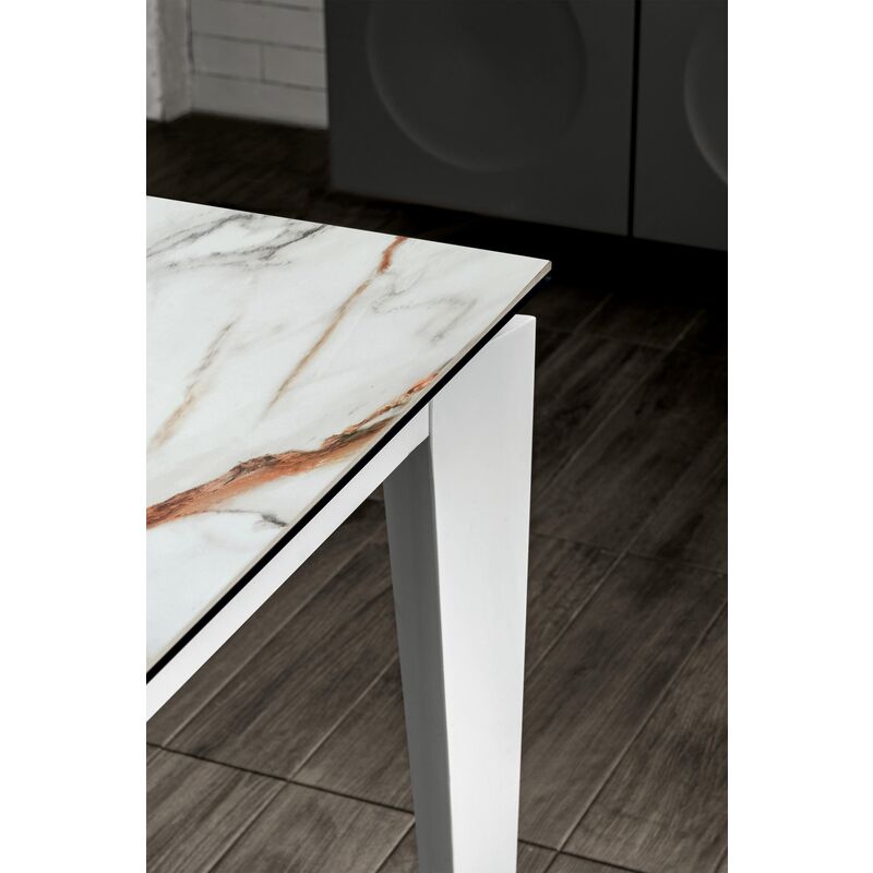 Tavolo allungabile con top in ceramica 120/170x80 cm