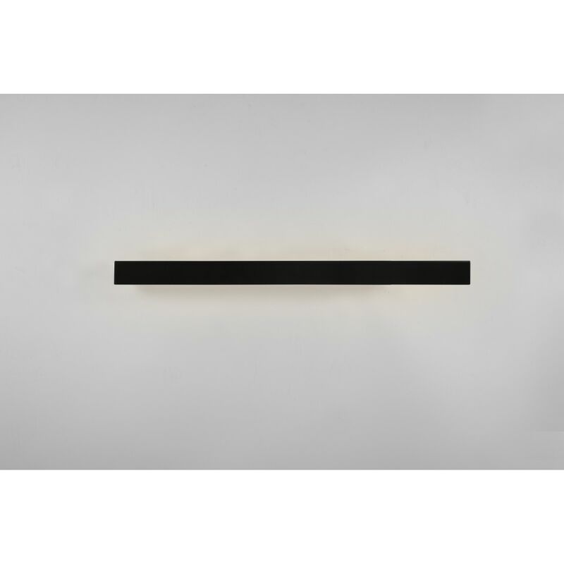 Lampada Lineare Specchio Bagno Doppia Emissione Led 13w Rocco Nero IP44  Trio Lighting