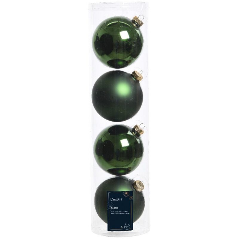 Kaemingk Palline Natalizie In Vetro Verde Pino Opaco 10cm: Eleganza Classica Per Il Tuo Albero