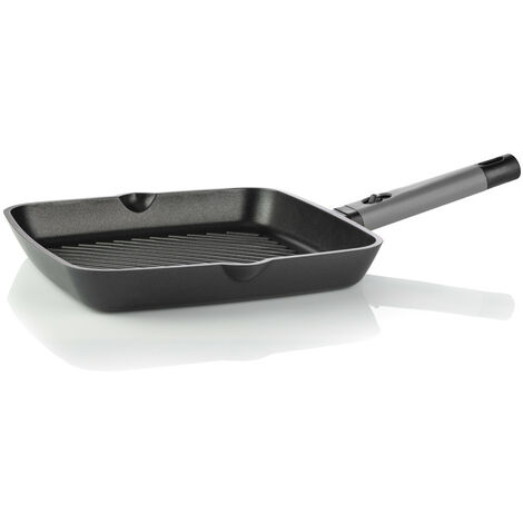 Bistecchiera quadrata cm. 28x28 con manico removibile cook&space
