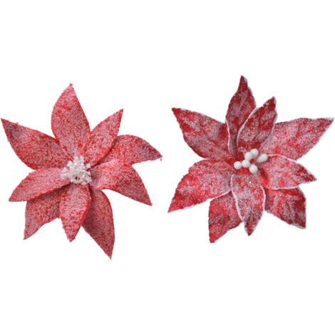 Fiori natale innevati assortiti Ø29 cm (1/5)
