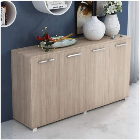 Mobile multiuso legno nobilitato arredo soggiorno olmo 180x45xh.80 cm