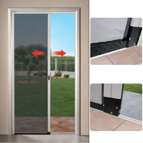 ZANZARIERA A RULLO LATERALE FRIZIONATA PER PORTA cm 160 x 250 - bronzo SANGIORGIO