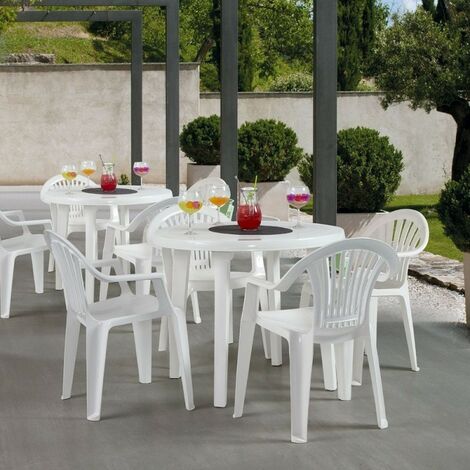 Tavolo Pagoda Da Giardino Allungabile In Plastica / resina 180/230 Cm bianco