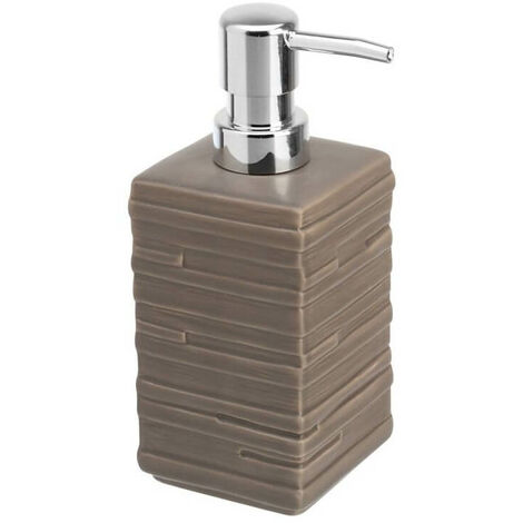 FERIDRAS Dispenser Per Sapone Liquido In ABS, Colore Grigio, Linea Pop, Da Appoggio, Base 8 Cm, Altezza 13,5 Cm