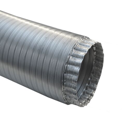 Tuyau Flexible Aluminium Isolé 100 Mm - 5 Mètres, Pour Ventilation, Réf. IAL100_5