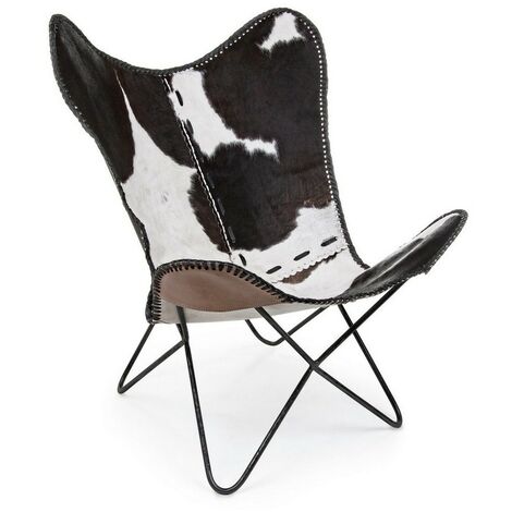 Poltrona Buffalo nera in pelle 68x70x93h cm (1/5)