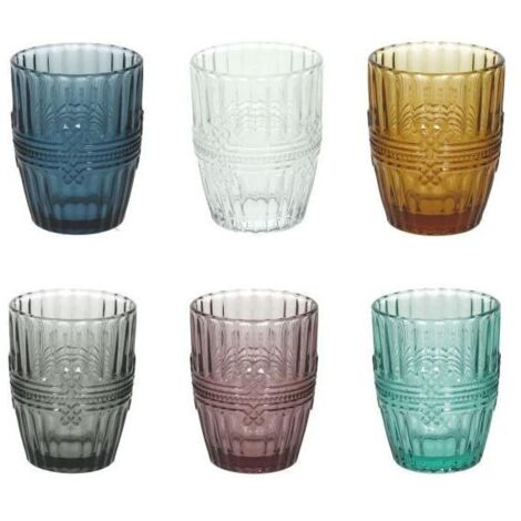 Tognana M099 Confezione 6 Bicchieri Ionico 280cc Colori Assortiti