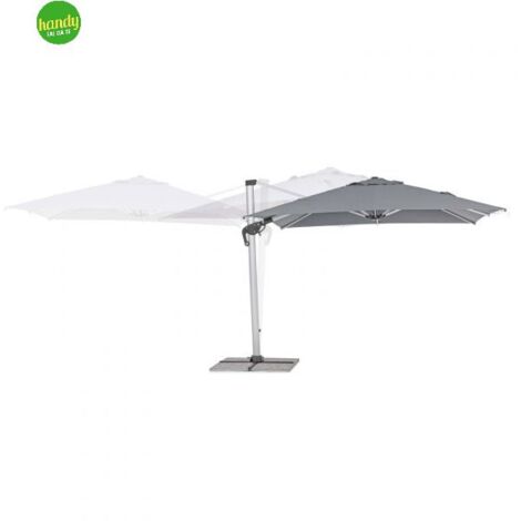 Ombrellone a braccio Ines Bizzotto grigio anodizzato 4 x 4 m
