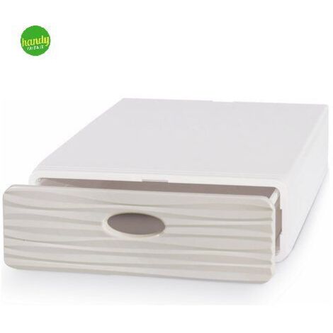 Box wave Domoliving qbox slim sabbia bianco 9 x 28 x 40 cm