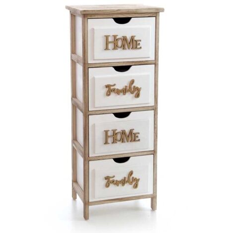 Cassettiera Home Family bianco legno cm 88 h (1/2)