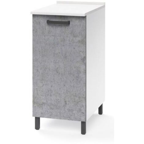 Mobile base con anta per cucina colore grigio cemento Cm 40x50xH 85 1 anta
