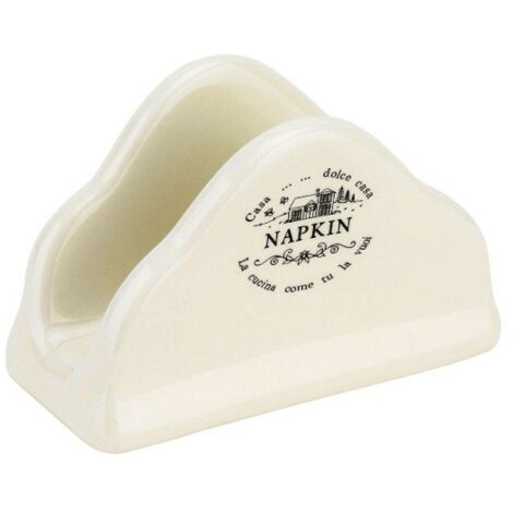 Portatovaglioli In Ceramica Bianca 10x6x8 Cm - Elegante Per Tavola E Bar - Foto 5