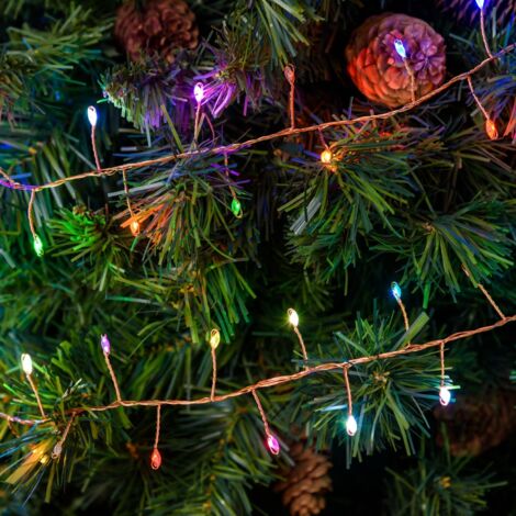 CATENA LUMINOSA 500 MICROLED MULTIFLASH RGB 14M LUCI DI NATALE PER ALBERI