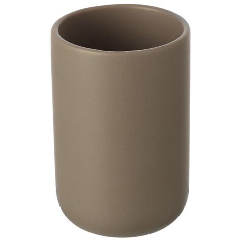 Portaspazzolino in ceramica tortora linea Oslo Feridras