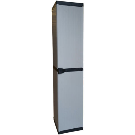 Armadio in PVC per Esterno Modulare con Ripiani da Balcone Giardino