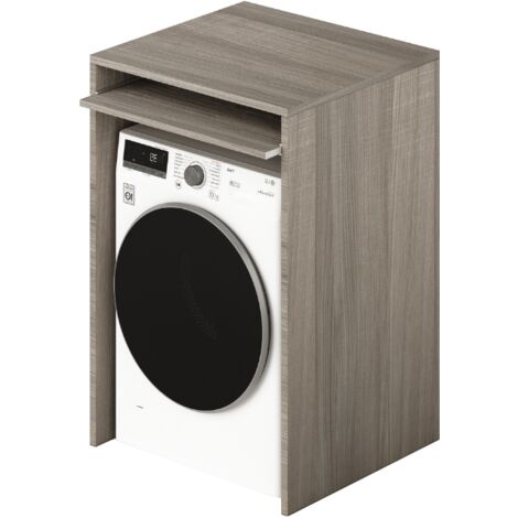 Mobile coprilavatrice con ripiano scorrevole colore Olmo H105x71x65cm