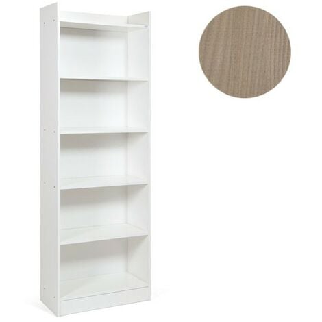 Mobile Libreria colore olmo 6 ripiani h. 180x64x29 cm