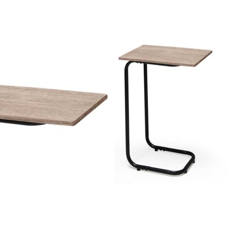 Tavolino da divano rovere servetto struttura metallo cm 40 x 30 x 60 h (1/2)