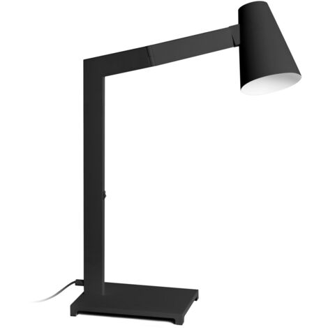 Lampada da tavolo con paralume in metallo nero 415x60,5h cm